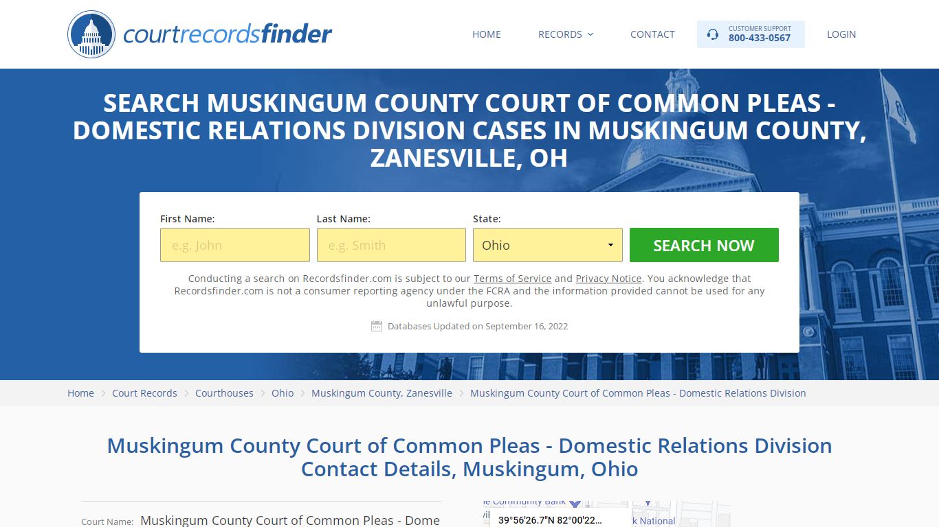 Search Muskingum County Court of Common Pleas - RecordsFinder