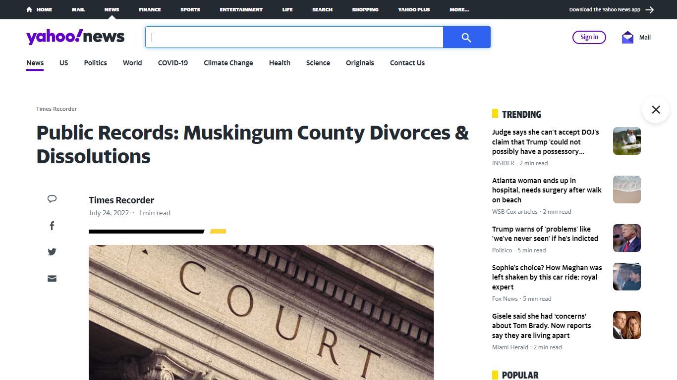 Public Records: Muskingum County Divorces & Dissolutions